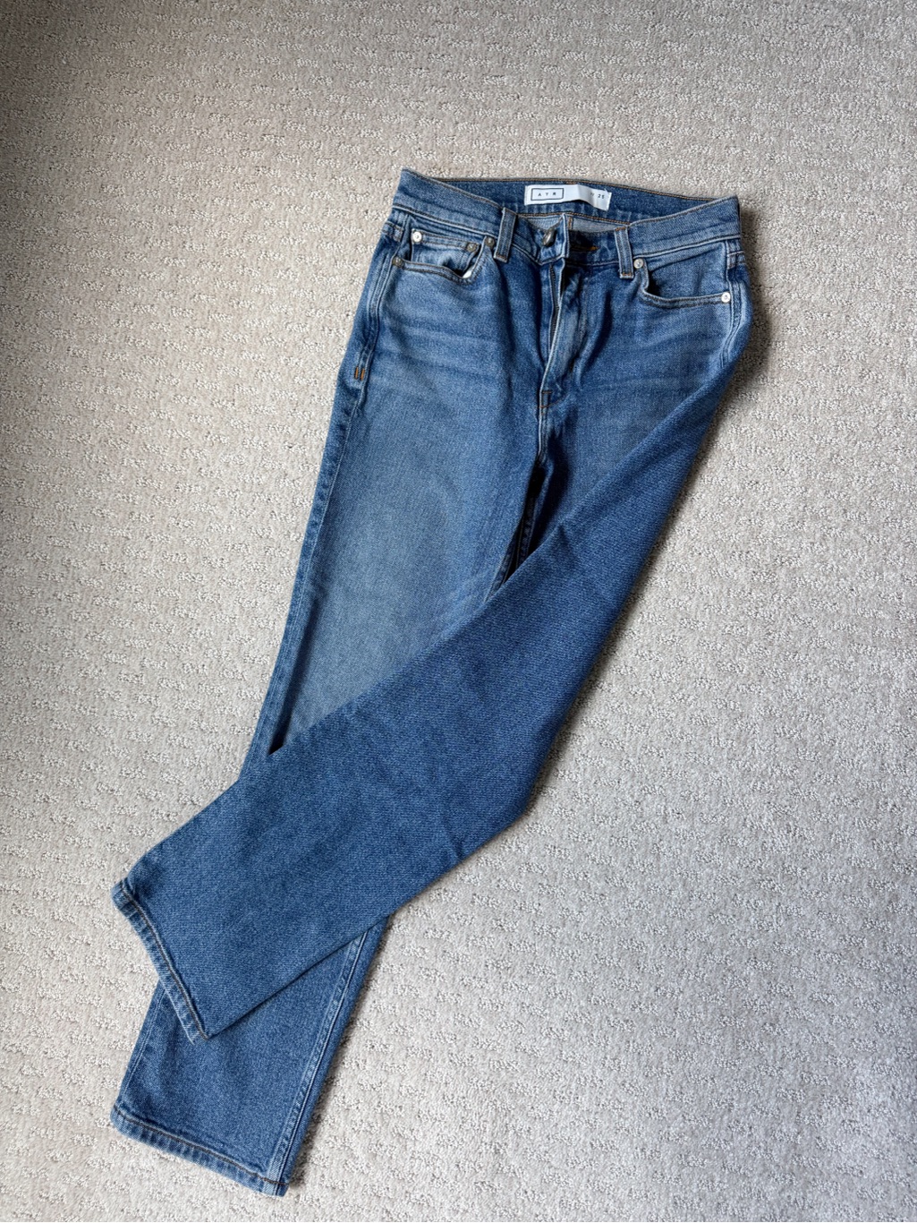 Ayr Yes Yes Yes Womens AnkleLength Straight Jeans  Blue